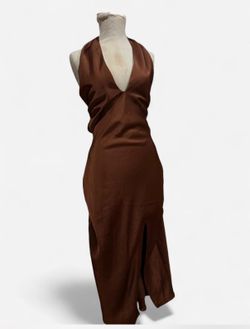 Brown Silk Dress 