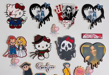 Horror-Themed Handmade Die Cut Sticker Set