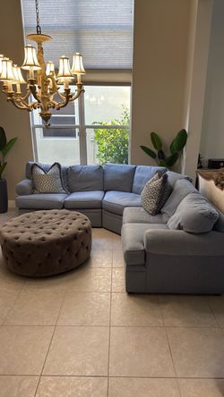 Large Blue sectional couch