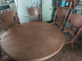 Dining table and chairs