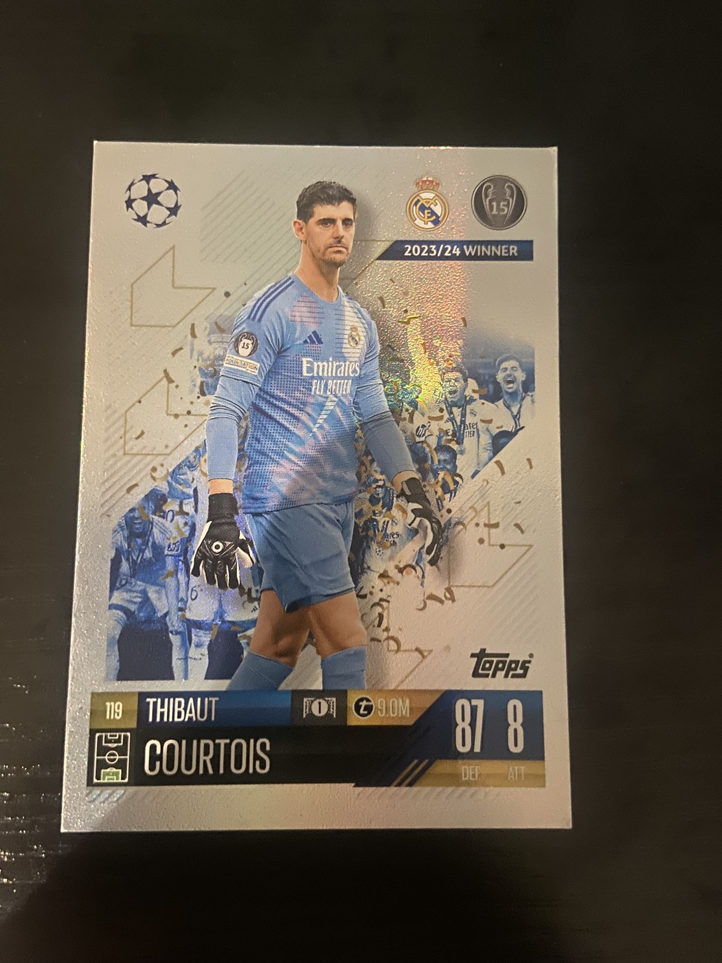 Thibaut Courtois TOPPS Match Attax 24/25 Foil Card
