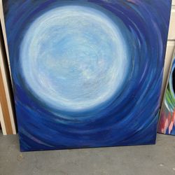 Original Full Moon Acrylic Painting