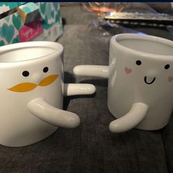 New in box  “huggy mugs” his and hers