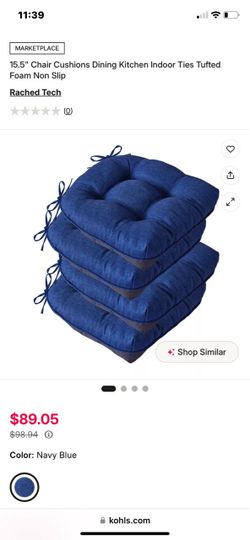 Navy Blue Chair cushions