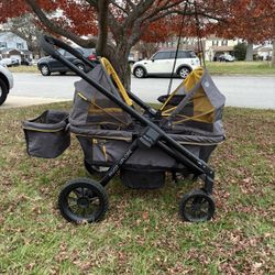 Evenflo Pivot Xplore Double Stroller Wagon w/ Snack Tray – Pet & Smoke Free