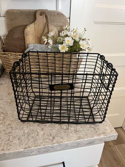 Hearth and Hand Metal storage basket $15