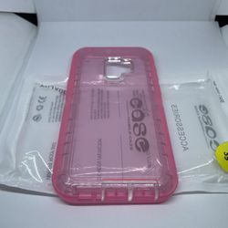 For Samsung Galaxy S9 Pink Clear Hard Case 