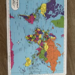 World Map Poster - Laminated