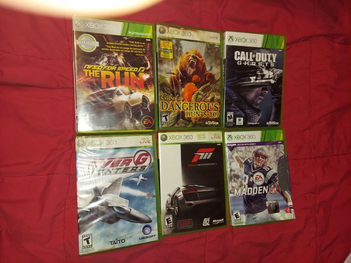 6 Pack Of Xbox 360 Games