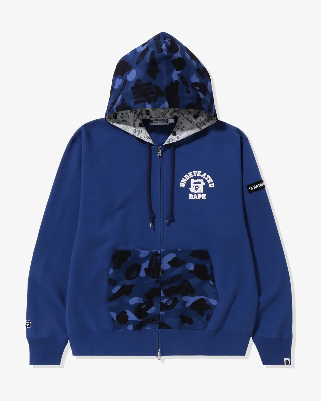 BAPE X UNDEFEATED COLOR CAMO RELAXED ZIP HOODIE