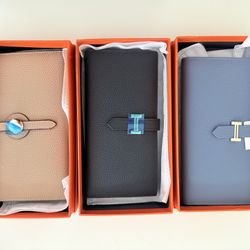 Real Leather Long Wallet 
