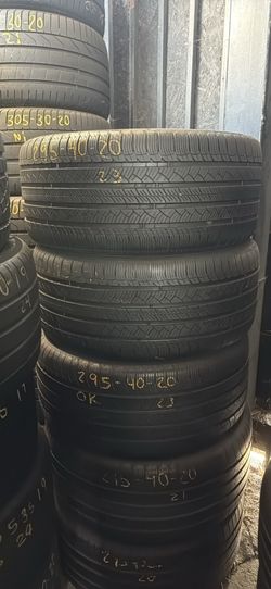 20” tires michelin 295/40/20 semi new with free installation $80 each