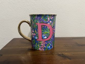 Lily Pulitzer Floral Monogram ‘D’ Mug
