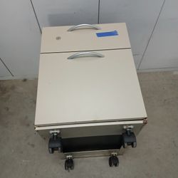 Metal File Cabinet With Key On Casters By Steelcase 