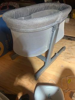 Make a offer Baby Bassinet with Mesh Sides and Stand