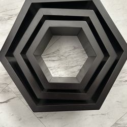 Hexagon Modern Floating Wall Shelves $20