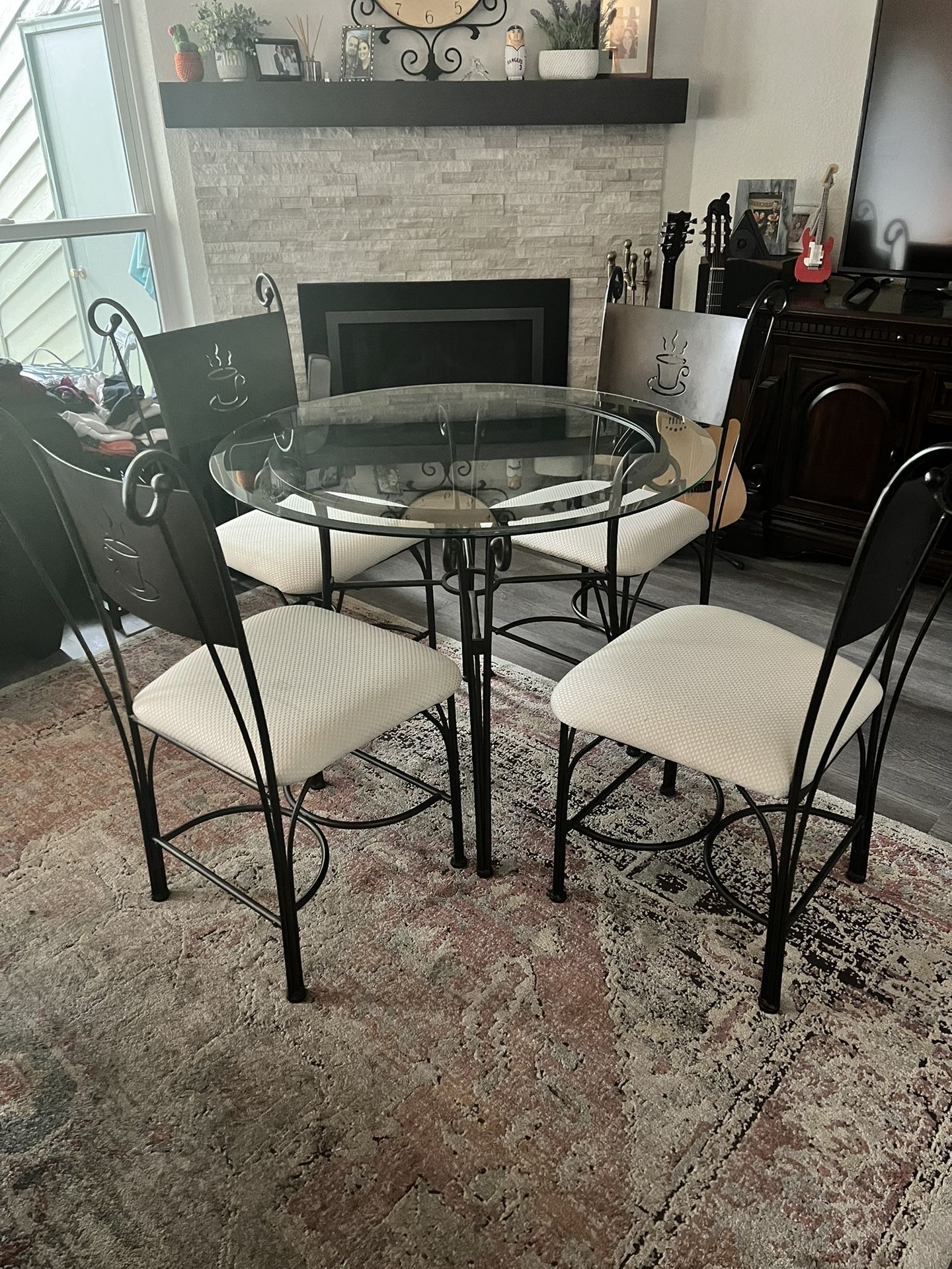 Glass Top Table & Chairs