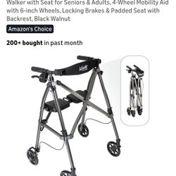 Able LIFE Saver Rollator Folding Rolling Walker Retail Price $200