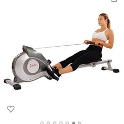 Sunny Health & Fitness Magnetic Rowing Machine Rower with LCD Monitor