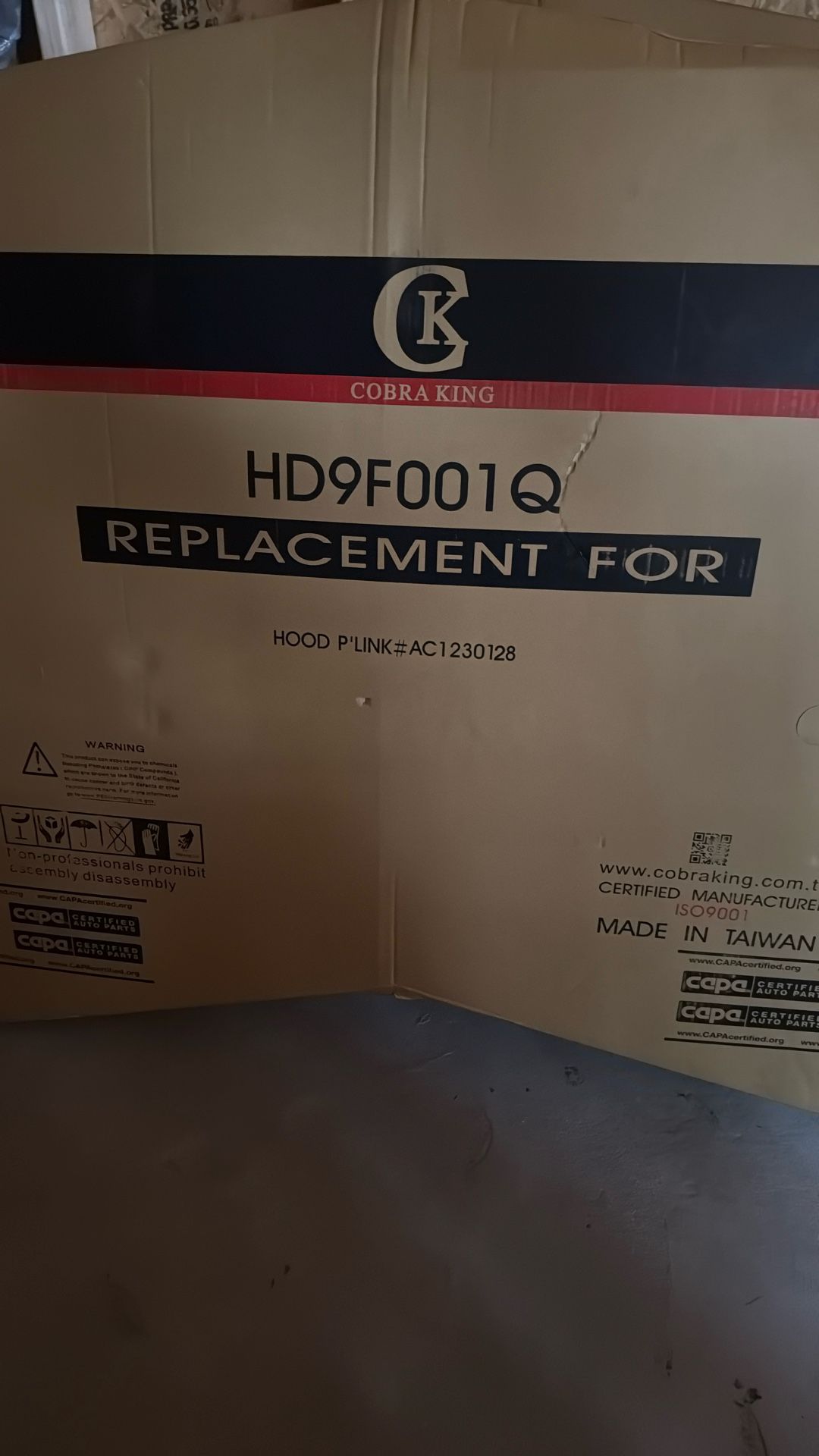 ACURA TLX 15-17 ALUMINUM CAPA CERTIFIED HOOD 