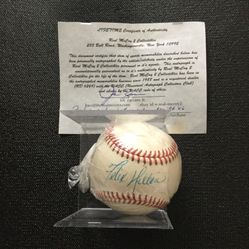 Felix Milian Autographed Baseball With COA  2nd Baseman For The Mets