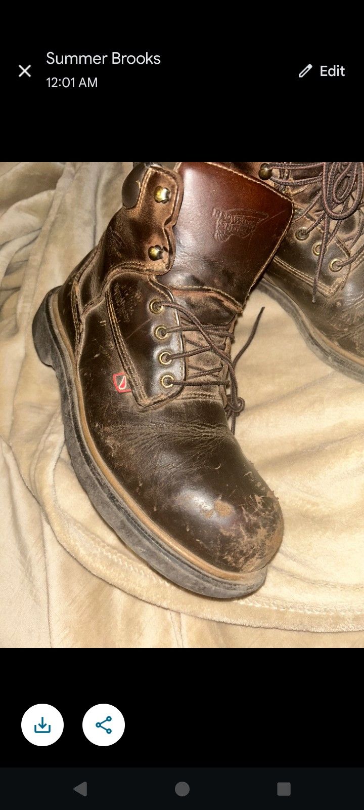 Red Wings Boots Size 5 Mens U. S.