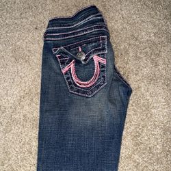 True Religion Jeans (Rainbow Joey T Flared Dark Wash Jeans)