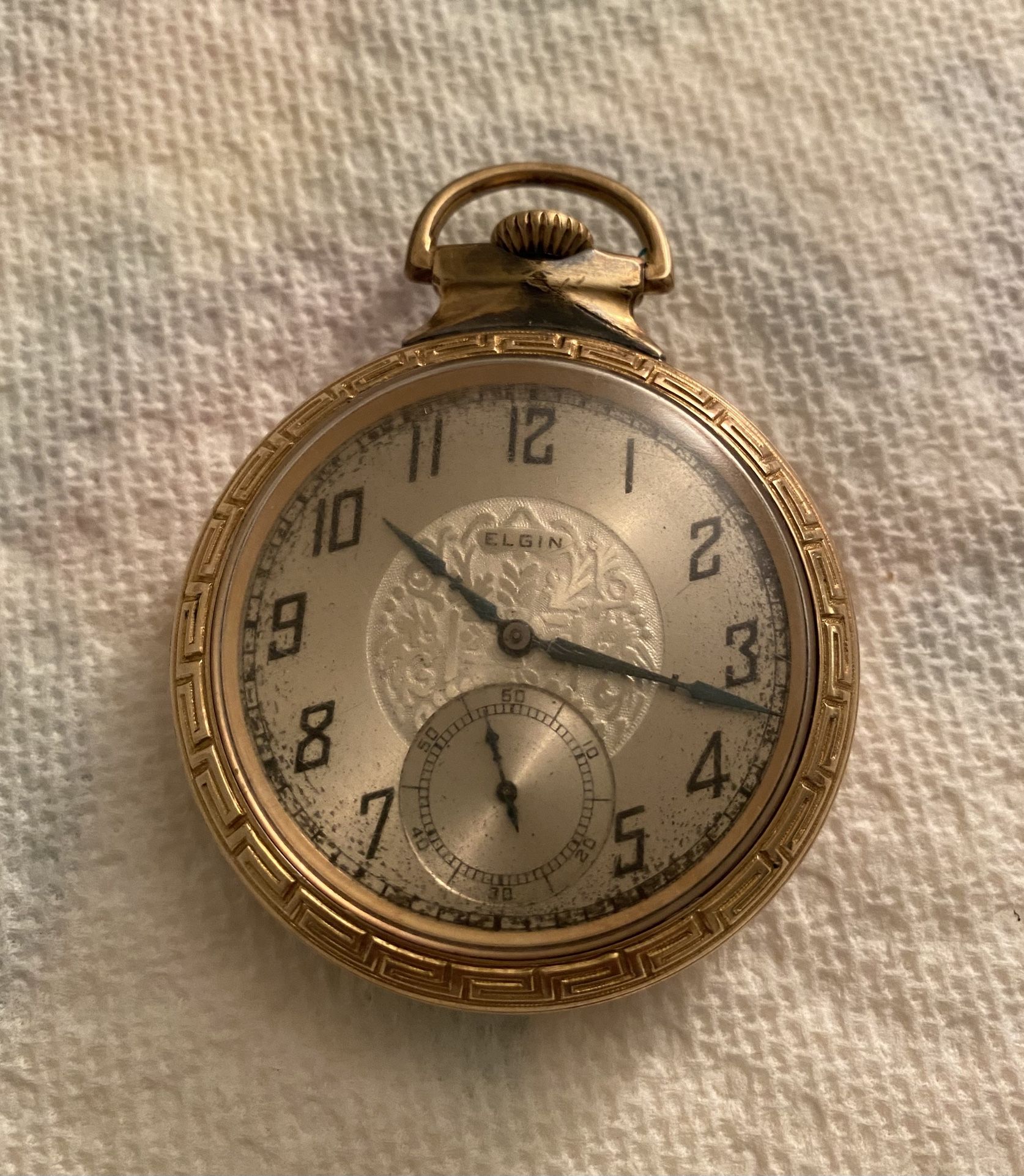 Antique Elgin 10 Karat Gold Filled Pocket Watch ~ Not Running
