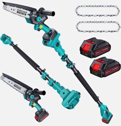 Electric Tree Saw Pruning High Branches 2-in-1 6" Brushless Mini Chainsaw