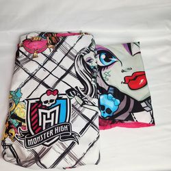 Monster High twin flat sheet & pillow case . 