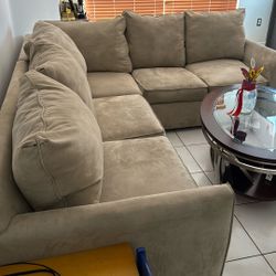Sofa Bed Beige  Pull Out Bed/ Sofá cama Beige 