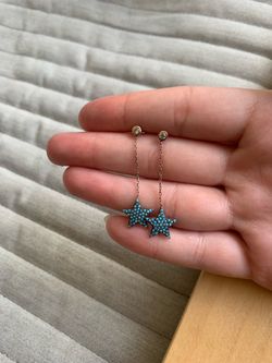 925 sterling silver star earrings