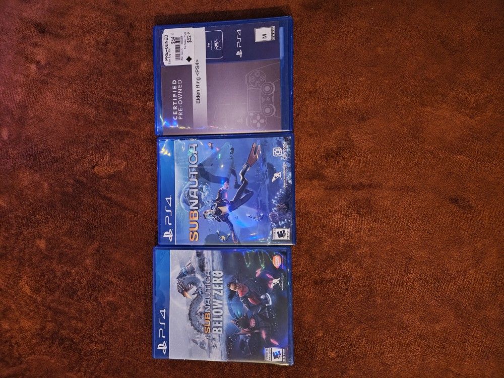 Ps4 Games: Subnautica, Subnautica Below Zero And Elden Ring
