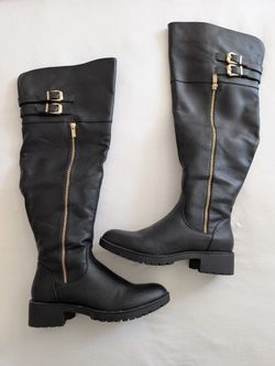 Leather Knee-high boots