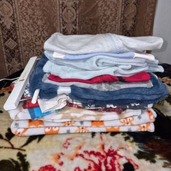 Baby boy clothes and blankets