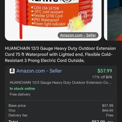 Huanchain Extension Cord 