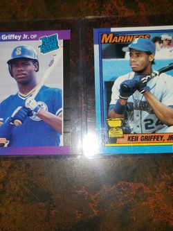 Ken Griffey Jr Lot For Both Topps & Donruss Rookie Cards