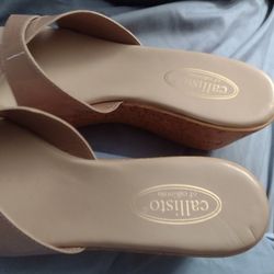 Women's Size 9 Wedge  Slip On Sandals
