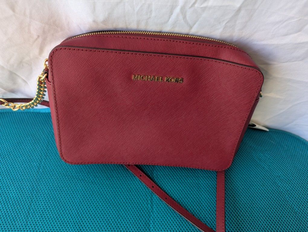 New Michael Kors Red Crossbody