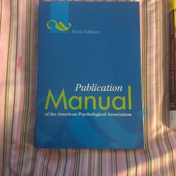 Publication Manual APA 6th Edition
