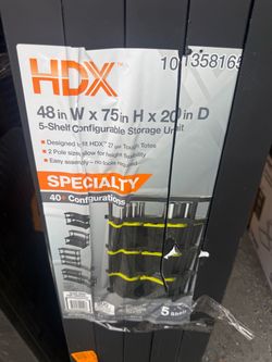 HDX 5-Shelf Configurable Storage Unit 48x75x20