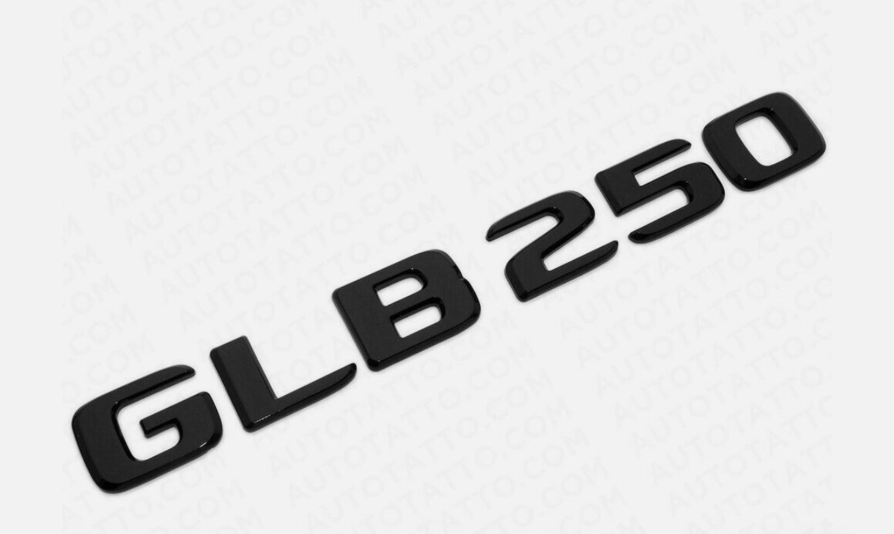 20-21 Mercedes GLB 250 GLB250 Letter Emblem Trunk Badge AMG Sport Gloss Black