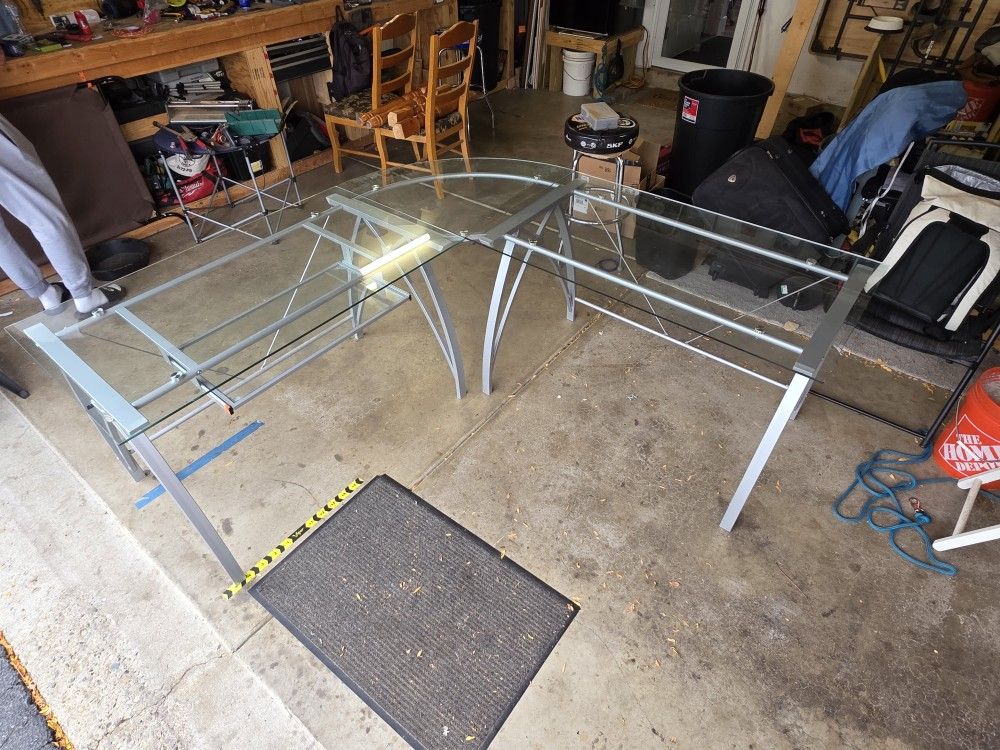 Glass Computer Table