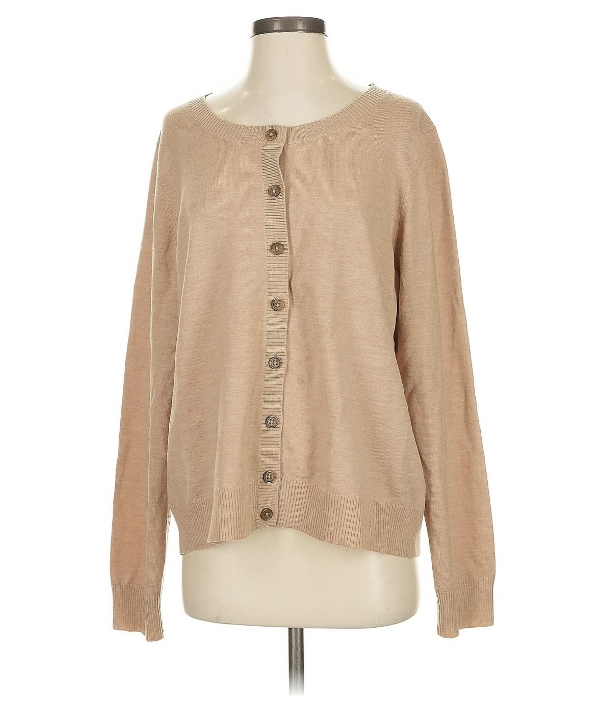 Banana Republic Extra Fine Merino Wool Cardigan Sweater Beige/tan Size XL