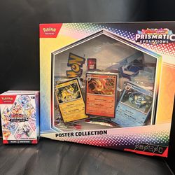 pokémon Prismatic Evolutions booster bundle & poster collection- PICK UP TODAY