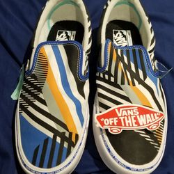 Vans Retro Off The Wall Pattern Slip On Sneakers