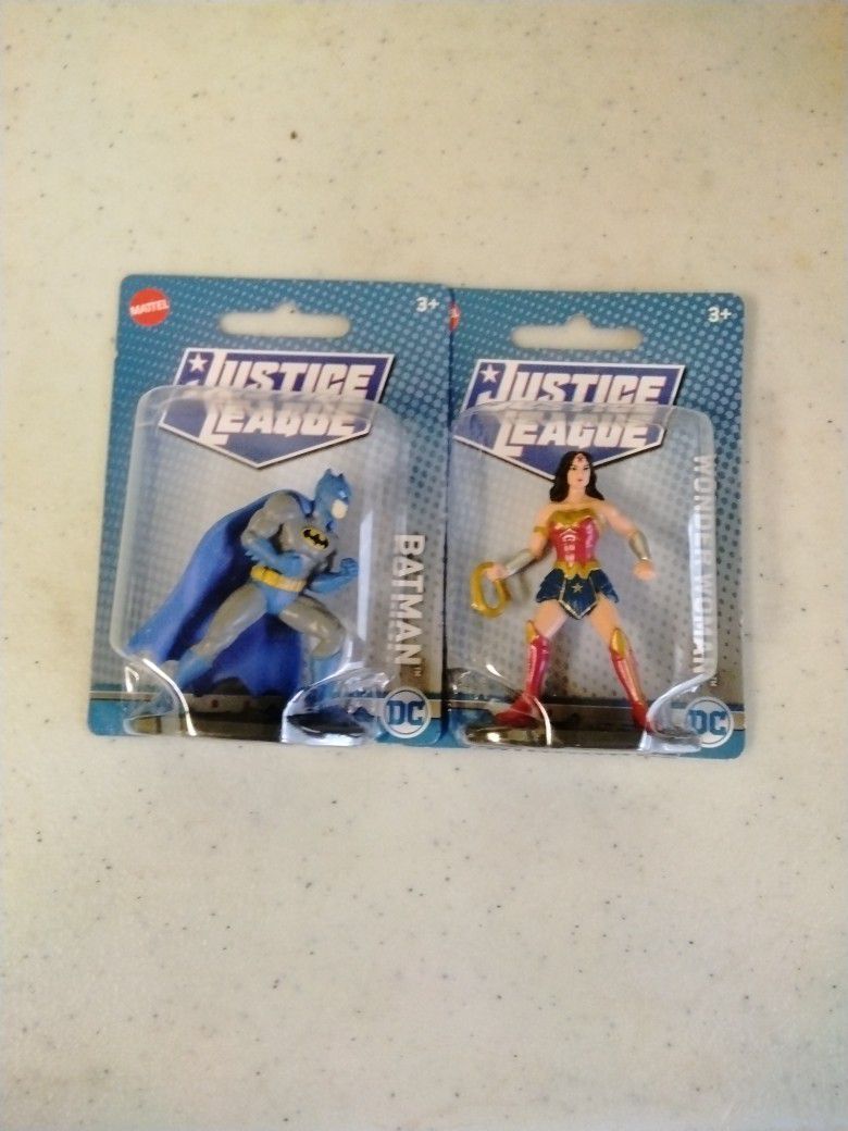 Batman And Wonder Woman Mini Action Figures