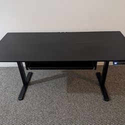 63"L x 28"D Black Standing Desk