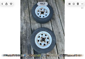 2 Utility Trailer Tires  & Rims - 12”