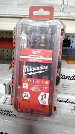 MILWAUKEE 6PC./P. MAGNETIC NUT DRIVER SET